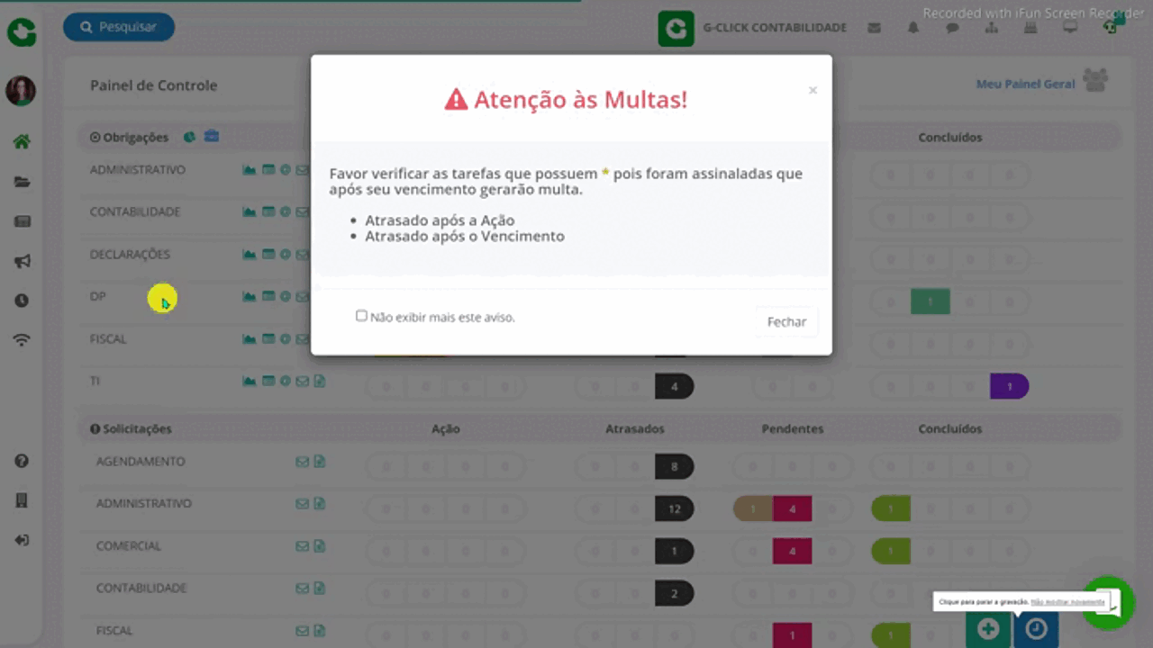 Baixa de Tarefas em Lote