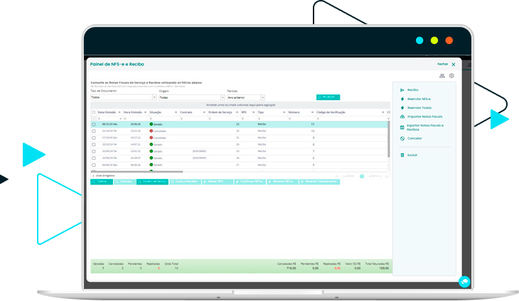 Emissão de boletos de NFS-es