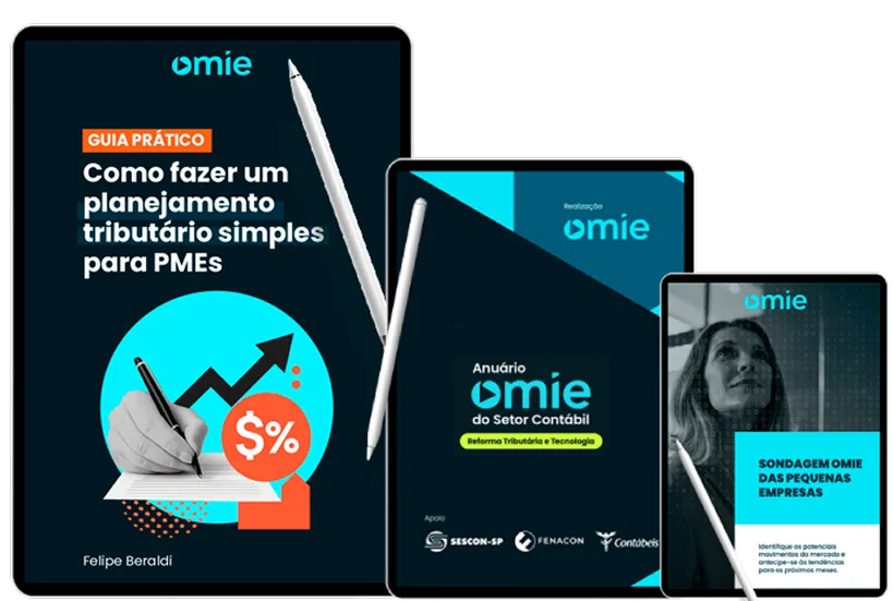 Imagem de materiais sobre a reforma tributária