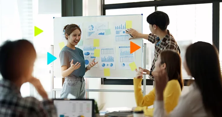 snap selling: pessoa apresentando estratégia