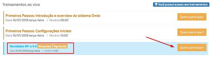 Treinamentos Omie